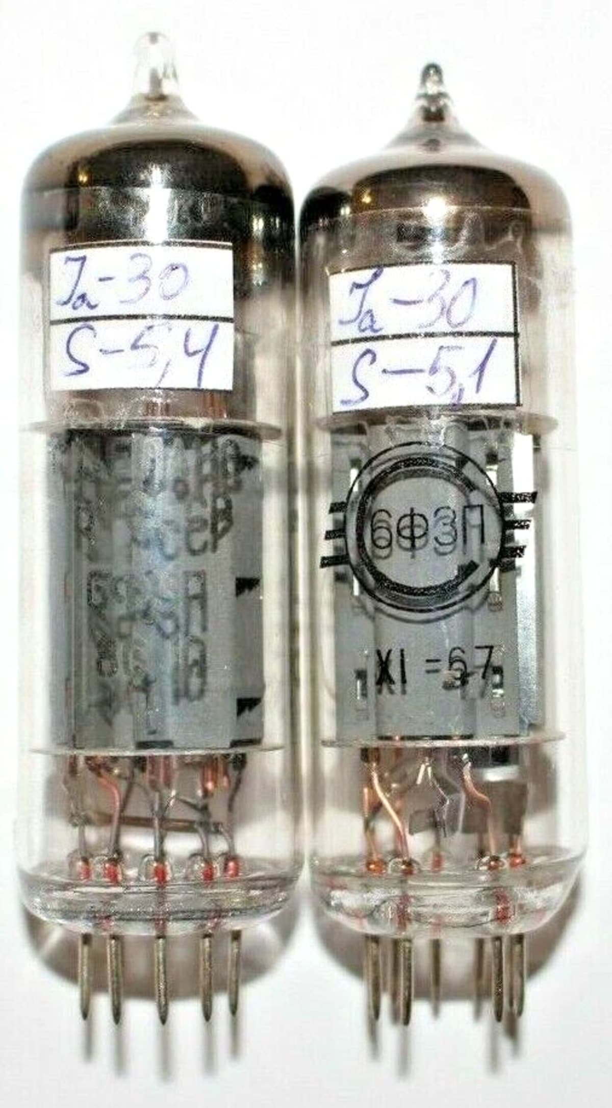 2x NOS 6F3P 6Ф3П ~6BM8 ~ECL82 triode-pentode / Matched Pair / Different dates - Image 3