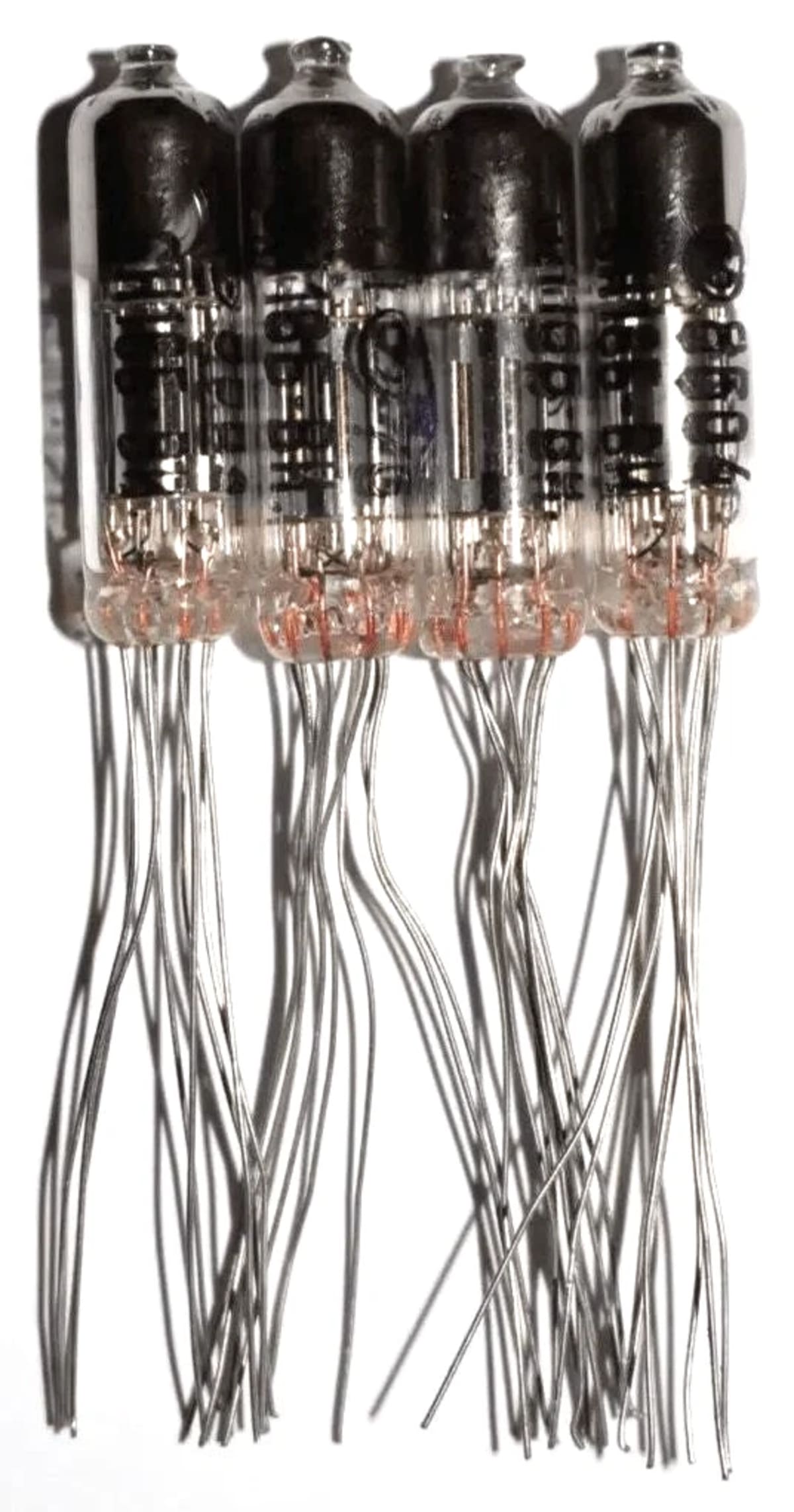 4x 6N16B-VI = 6021 ~ 6SN7 Double Triode Tubes Melz Gold Grid NOS Military Melz