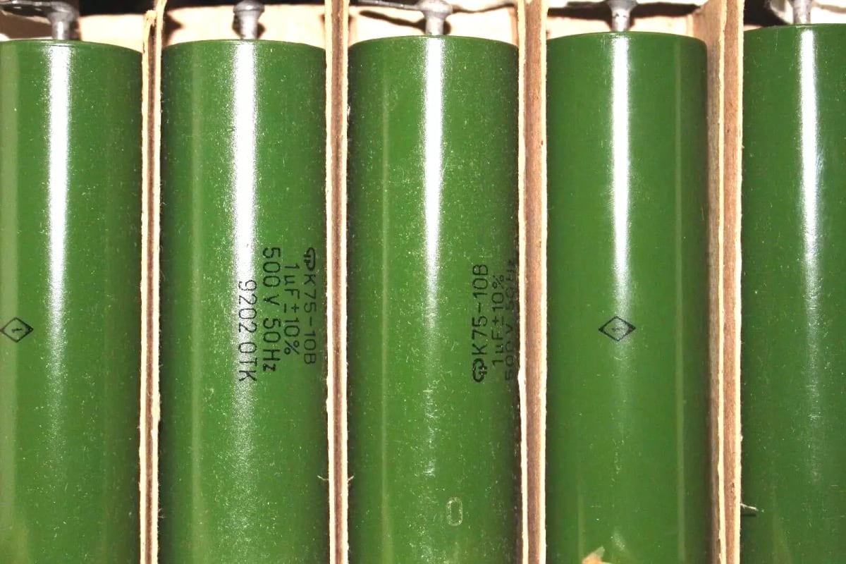2x K75-10V 1 uF 500V USSR Hybrid Audio Capacitors Paper in Oil PIO / NOS / OTK