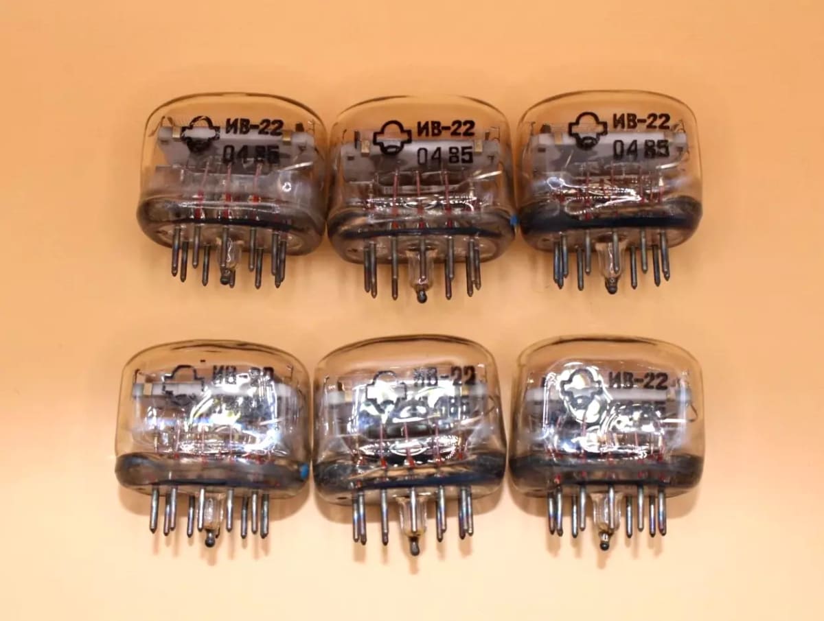 6x IV-22 Soviet Indicator VFD Tubes for Clock / NEW / Tested / 100% working - Image 4