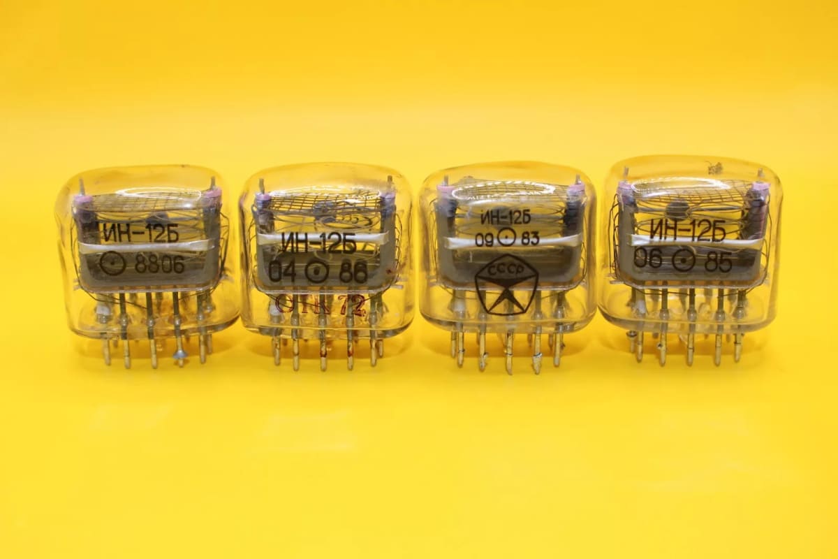 4x IN-12A or IN-12B ИН-12 Soviet Nixie Tubes for Clock / USED / Tested - Image 7