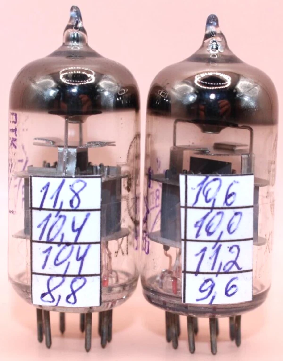 2x New 6N23P =E88CC Reflector Getter on the Wire Matched Pair Years 65 66 Rare - Image 7