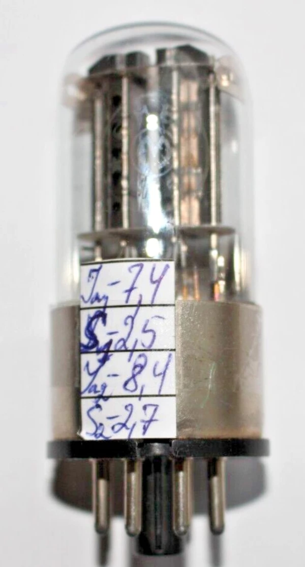 1x New 6N8S / 1578 / 6N8M / 6SN7 Metal Base / Hole Plate / Tested / MELZ / NOS - Image 3