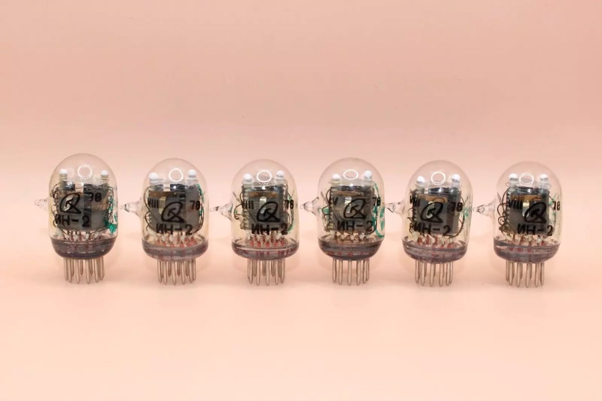 6x IN-2 ИН-2 Soviet Nixie Tubes for Clock / NOS / Tested / Same Date / 6 pcs - Image 4