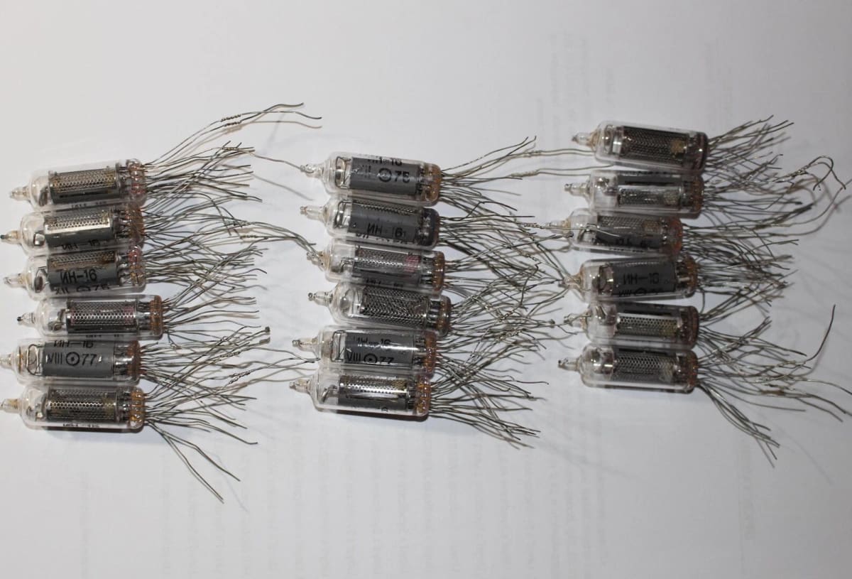 6x IN-16 Nixie Tubes for Clock Used Tested Long Pins 100% Working - Image 5