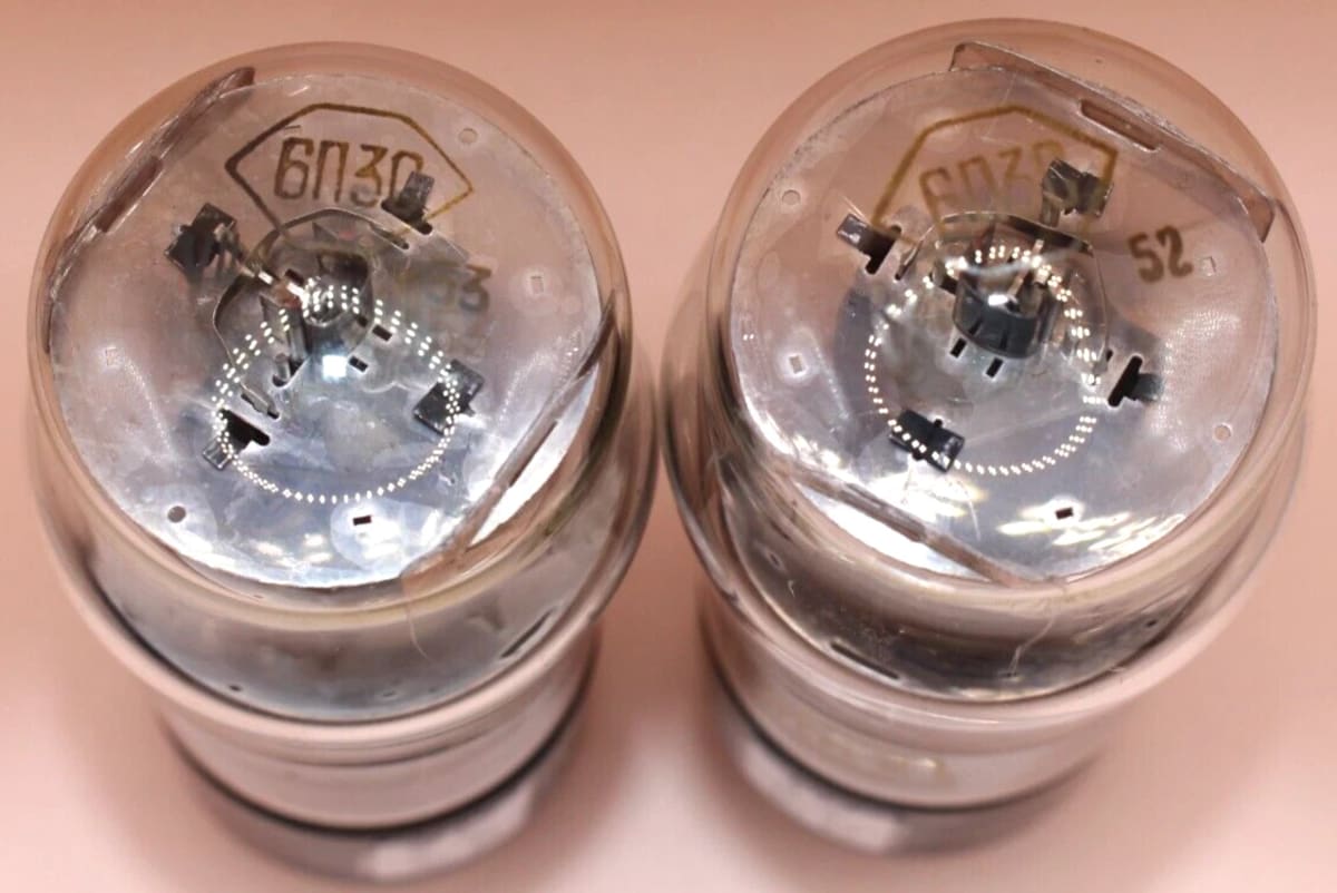 2x New 6P3S (6L6, 5881) Matched Pair Fryazino COBRA 50s NOS Tetrode USSR Tested - Image 2