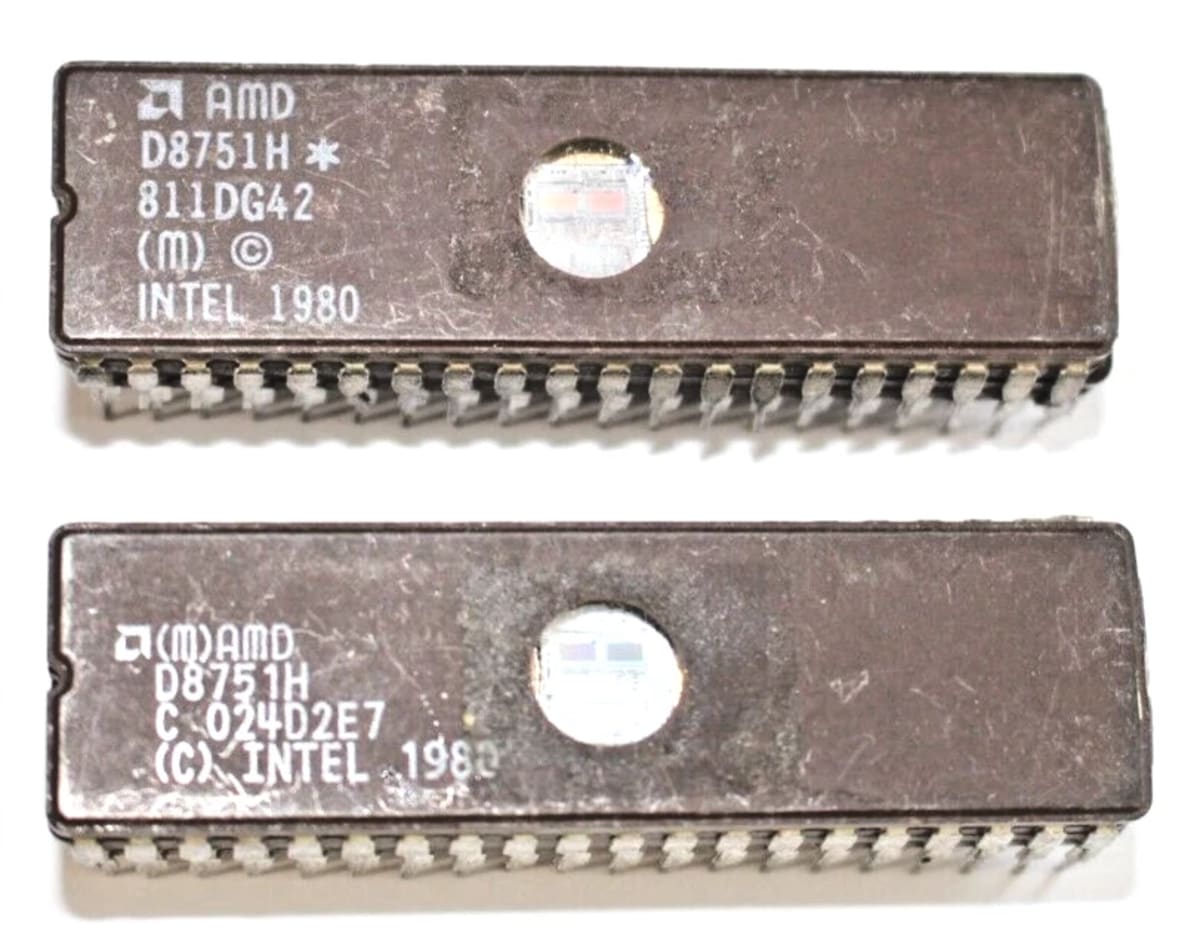 2x New D8751H 8751 HMOS 8-Bit controller IC CDIP40 AMD Intel NOS / 2 pcs
