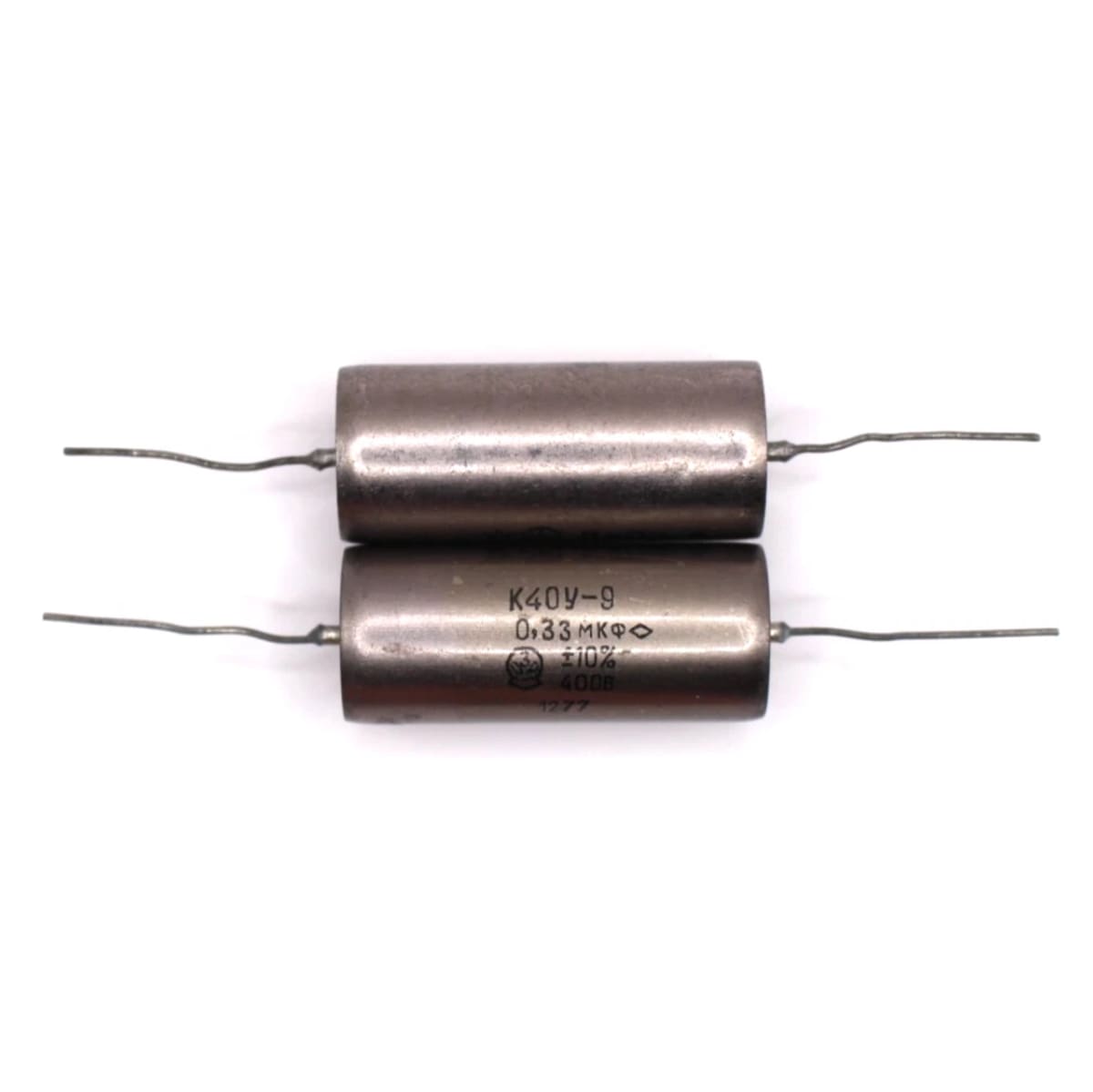 2x K40Y-9 K40U-9 0.33uF 400V Audio Capacitors Paper in Oil PIO / NOS / Tested