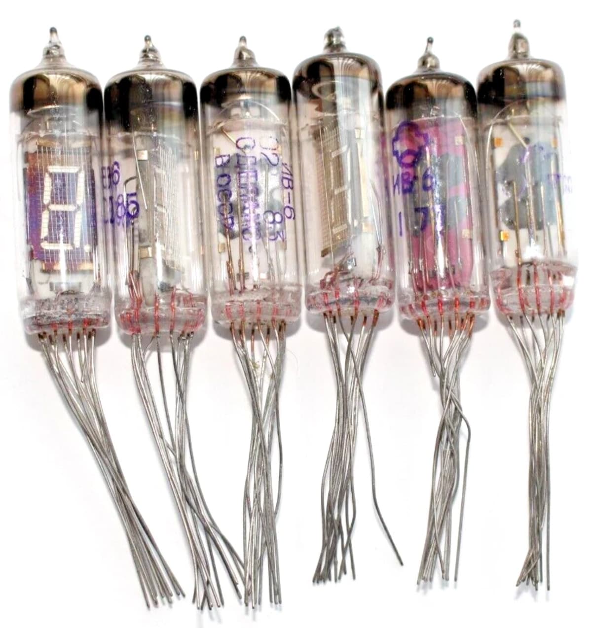 6x New IV-6 VFD Tube Digit Display Nixie Clock Luminescent Indicators / Tested - Image 3