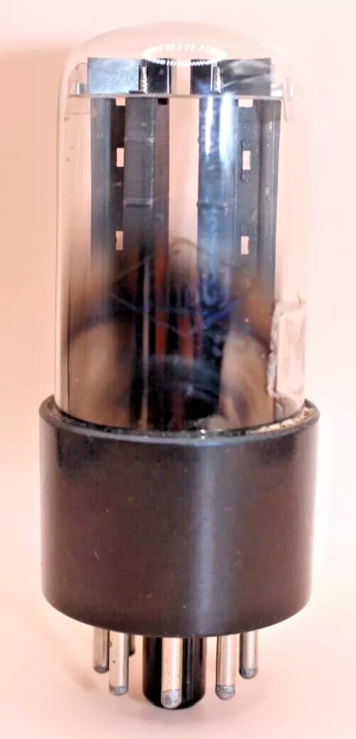 1x 6N8S Ribbed Anode / FOTON 50s / 1578 / 6SN7 / USSR / Double Triode / Tested - Image 2