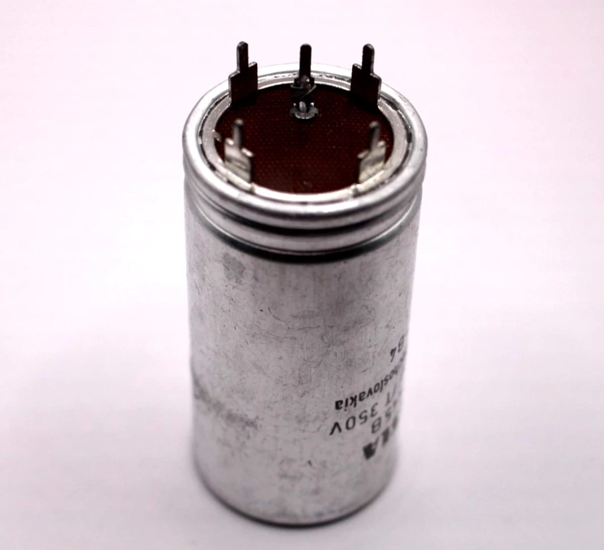 1x NOS Tesla TC 445 B 200uF 350V Electrolytic Capacitors TC445 / 1pc in one lot - Image 3