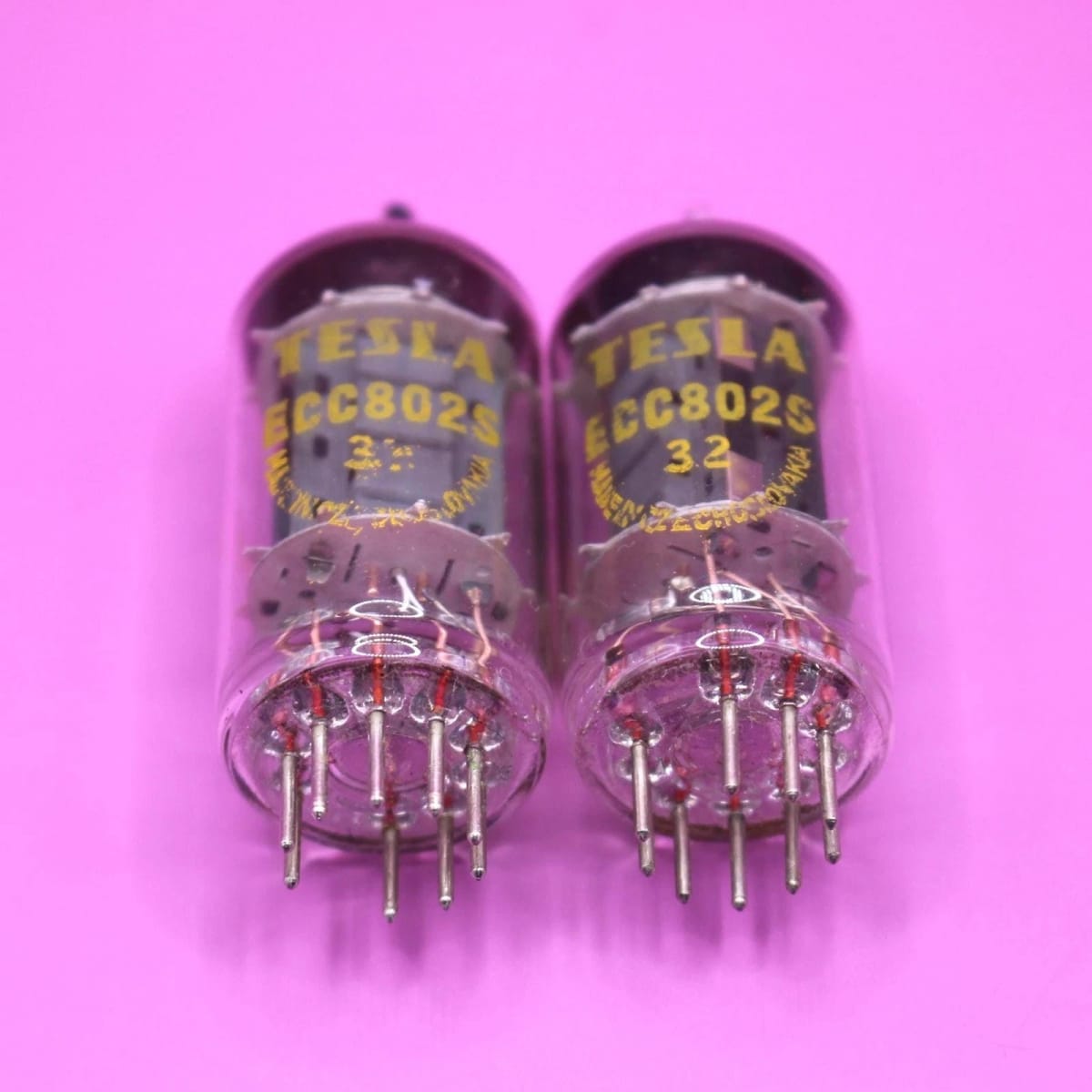 2x Tesla ECC802S Matched Pair Tested NOS Double Triode = 12AU7 , E82CC , ECC82 - Image 7