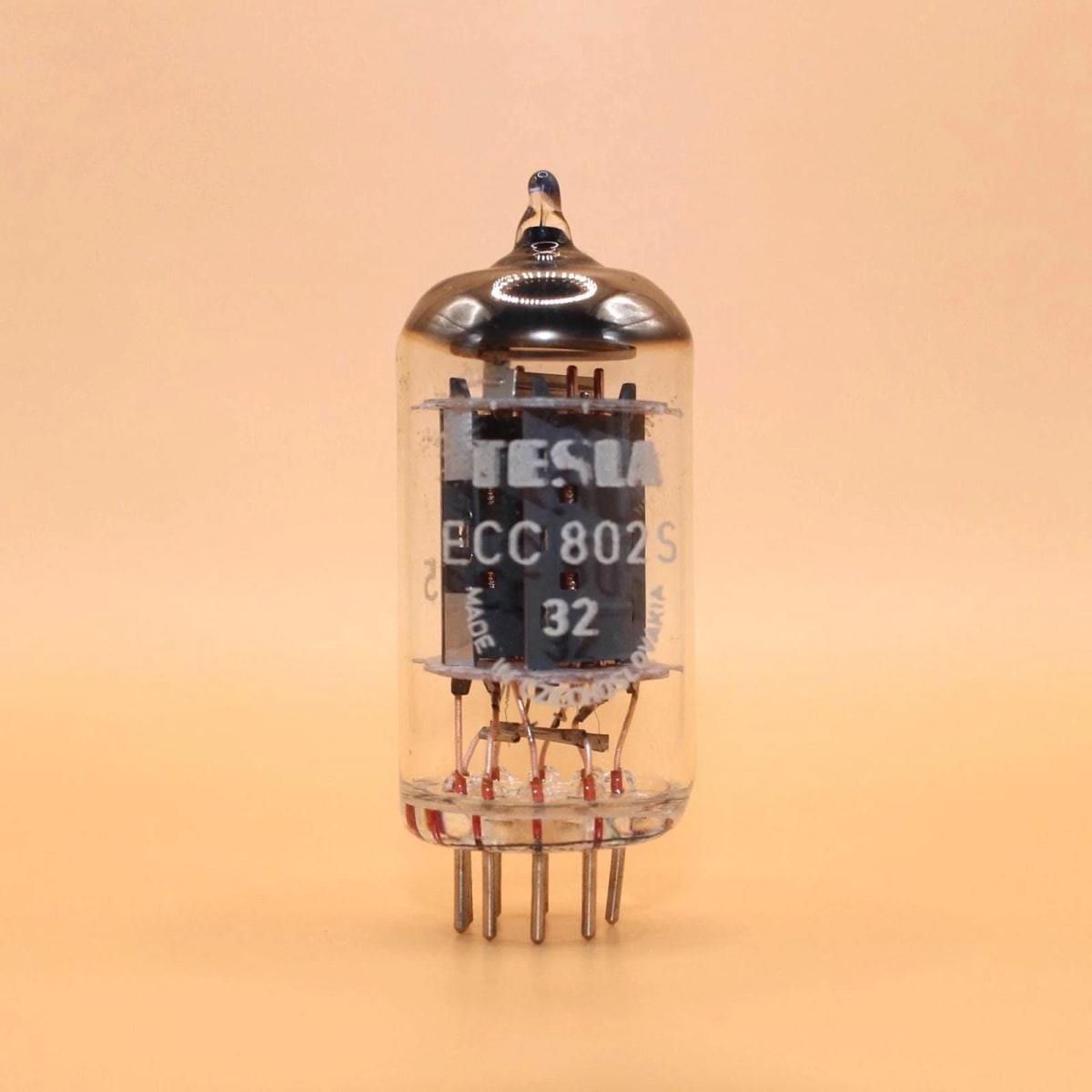 1x Tesla ECC802S Tested NOS Double Triode = 12AU7 , E82CC , ECC82