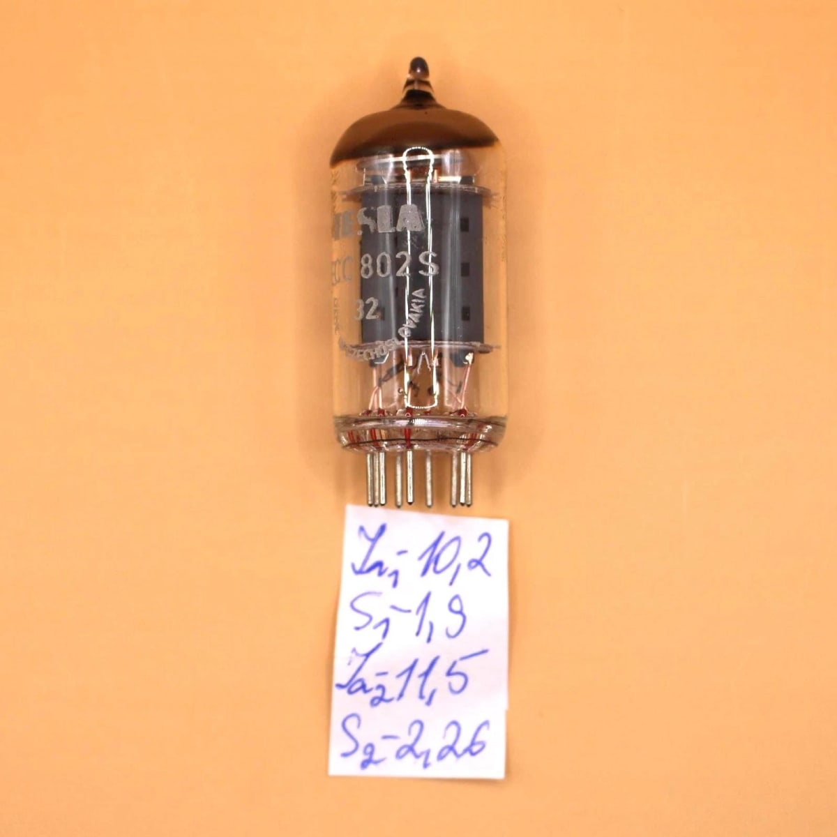 1x Tesla ECC802S Tested NOS Double Triode = 12AU7 , E82CC , ECC82 - Image 5