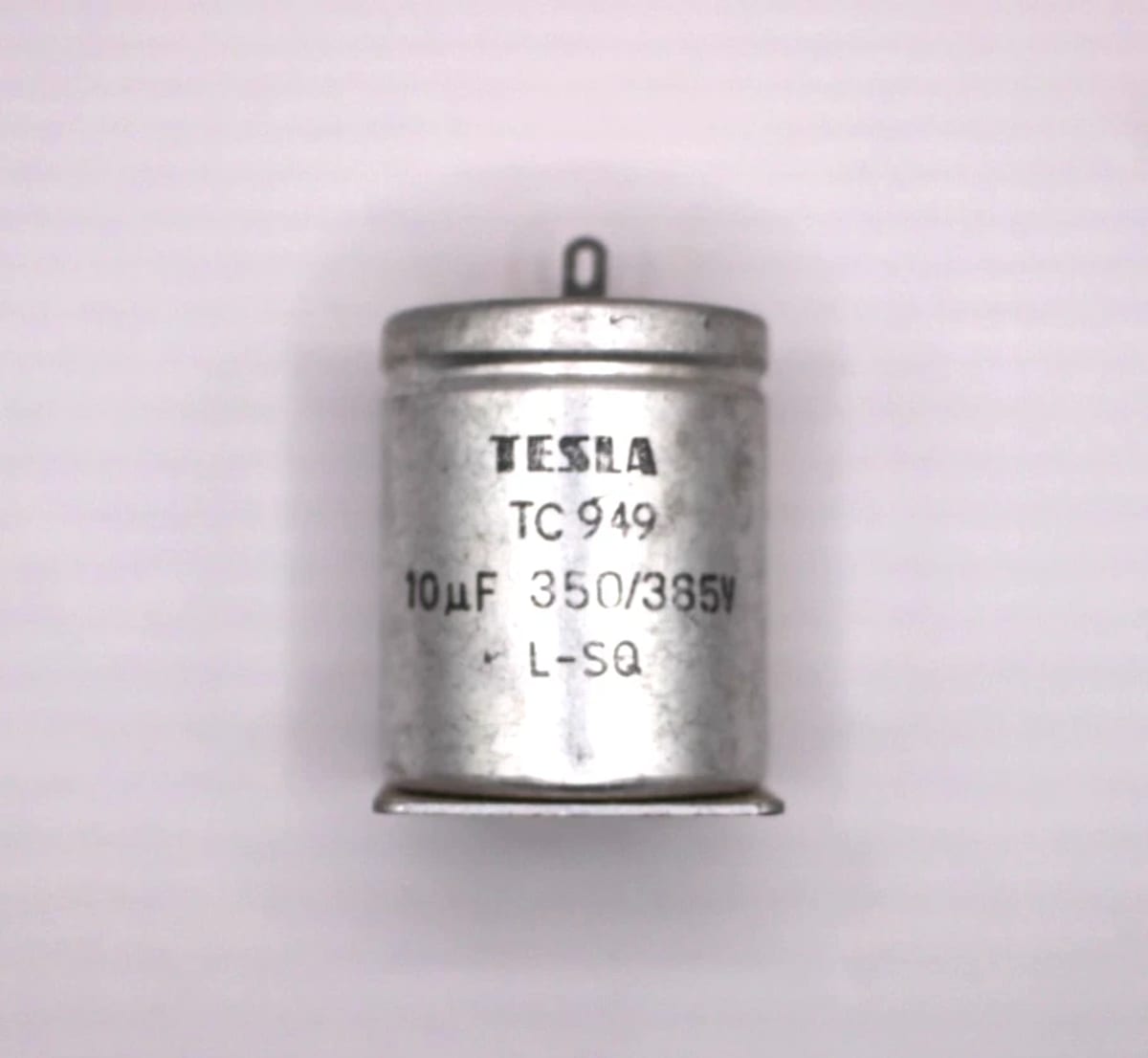 1x NOS Tesla TС 949 L-SQ 10uF 350/385V Electrolytic Capacitors TС949