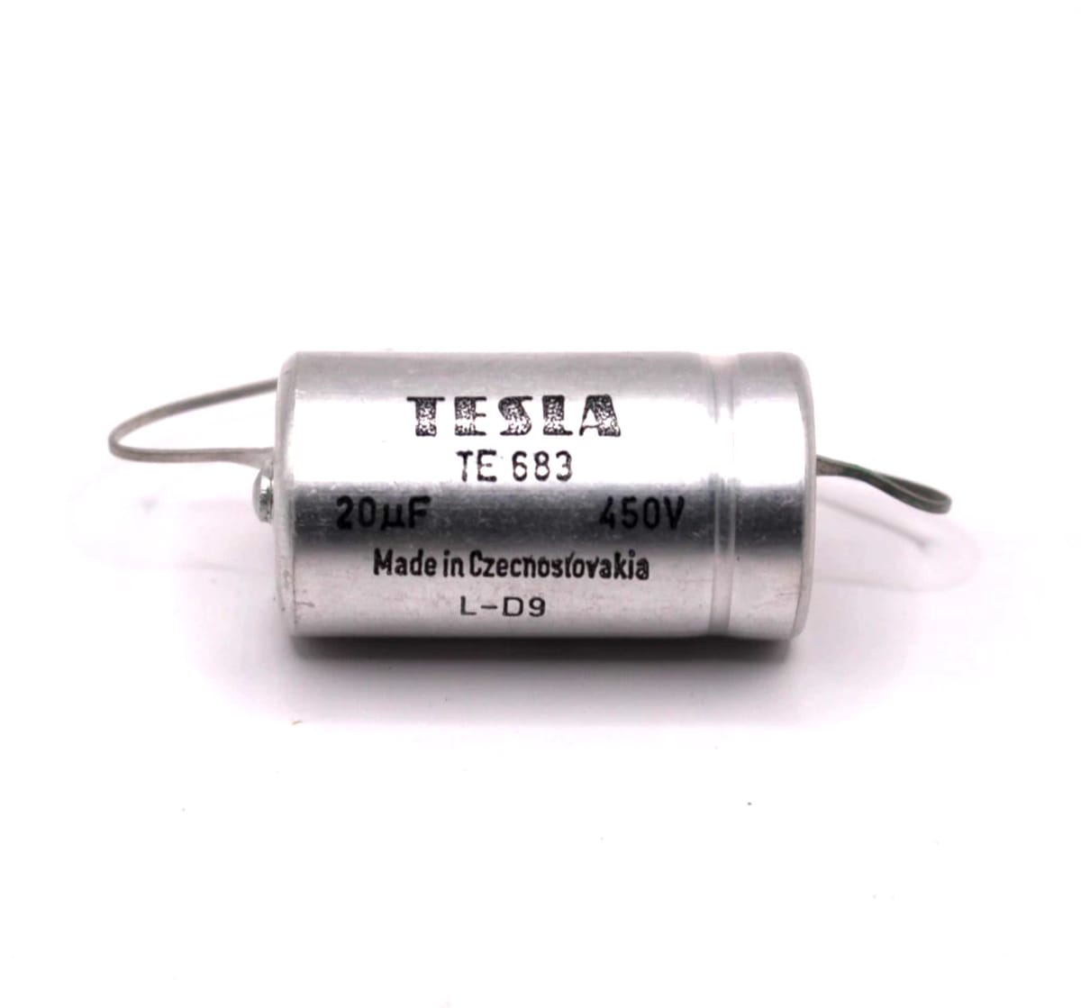 2x NOS Tesla TE 683 20uF 450V Electrolytic Capacitors TE683 / 2pcs in one lot