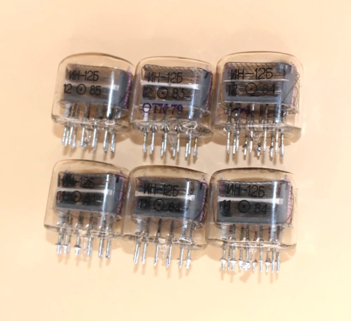 6x IN-12 IN-12A or IN-12B Indicator Nixie Tubes / Used / Tested / 100% Working - Image 5