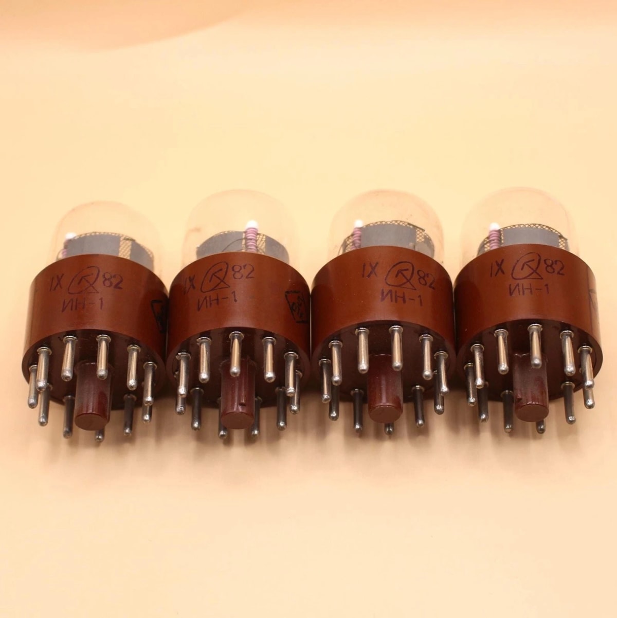 4x NOS IN-1 ИН-1 Soviet Nixie Tubes for Clock / Same Date / Tested / 4pcs - Image 4