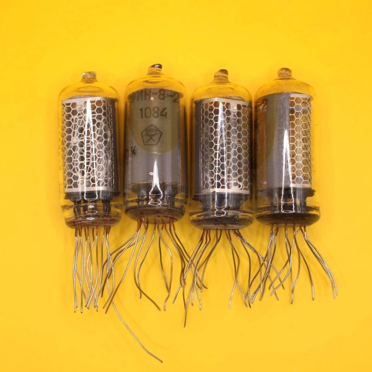 4x IN-8-2 ИН-8-2 Soviet Nixie Tubes for Clock Used Tested / 100% working / 4pcs