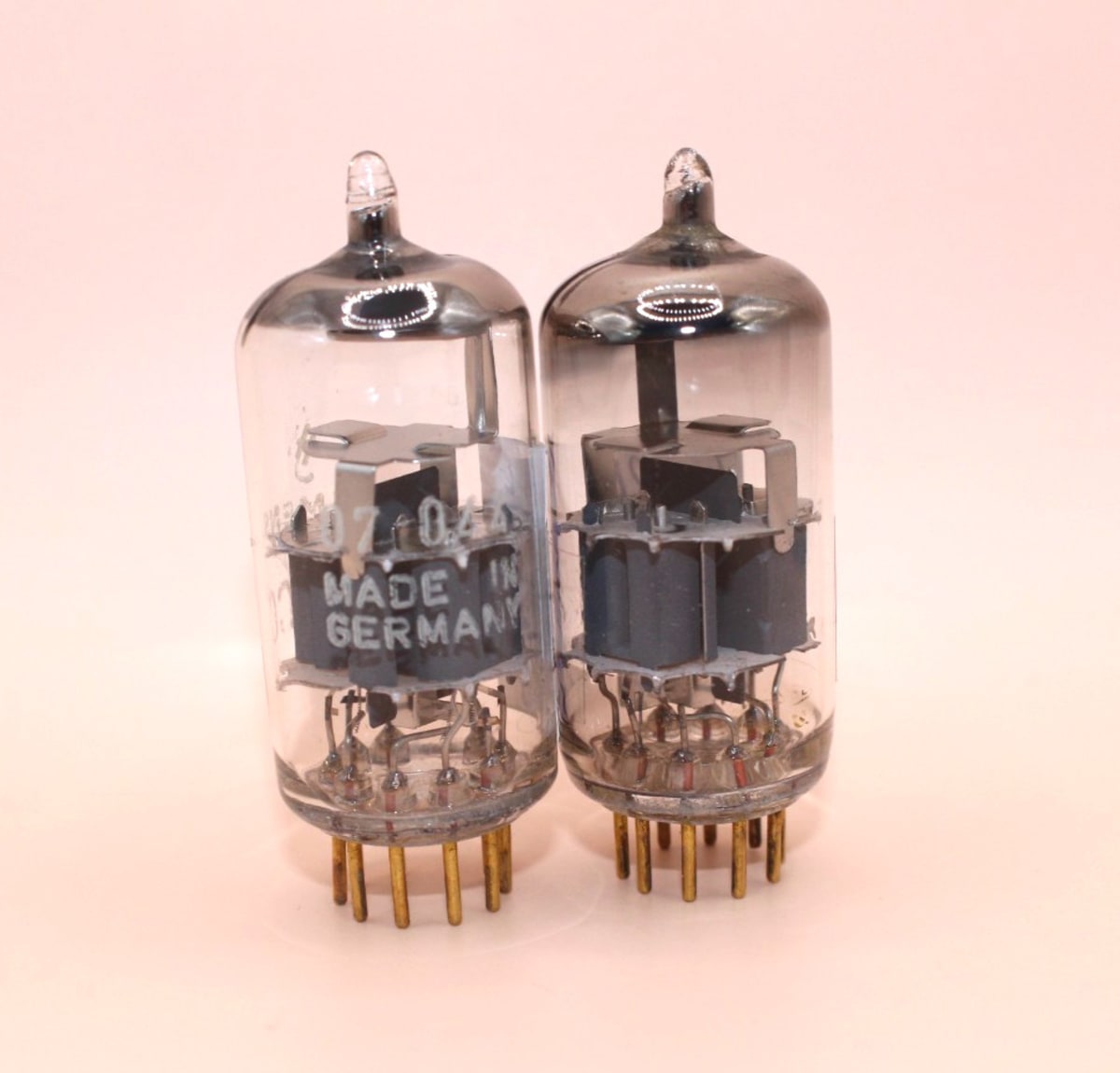 2x E88CC Siemens 6922 Gold Pin Class / Used / Tested / Matched pair