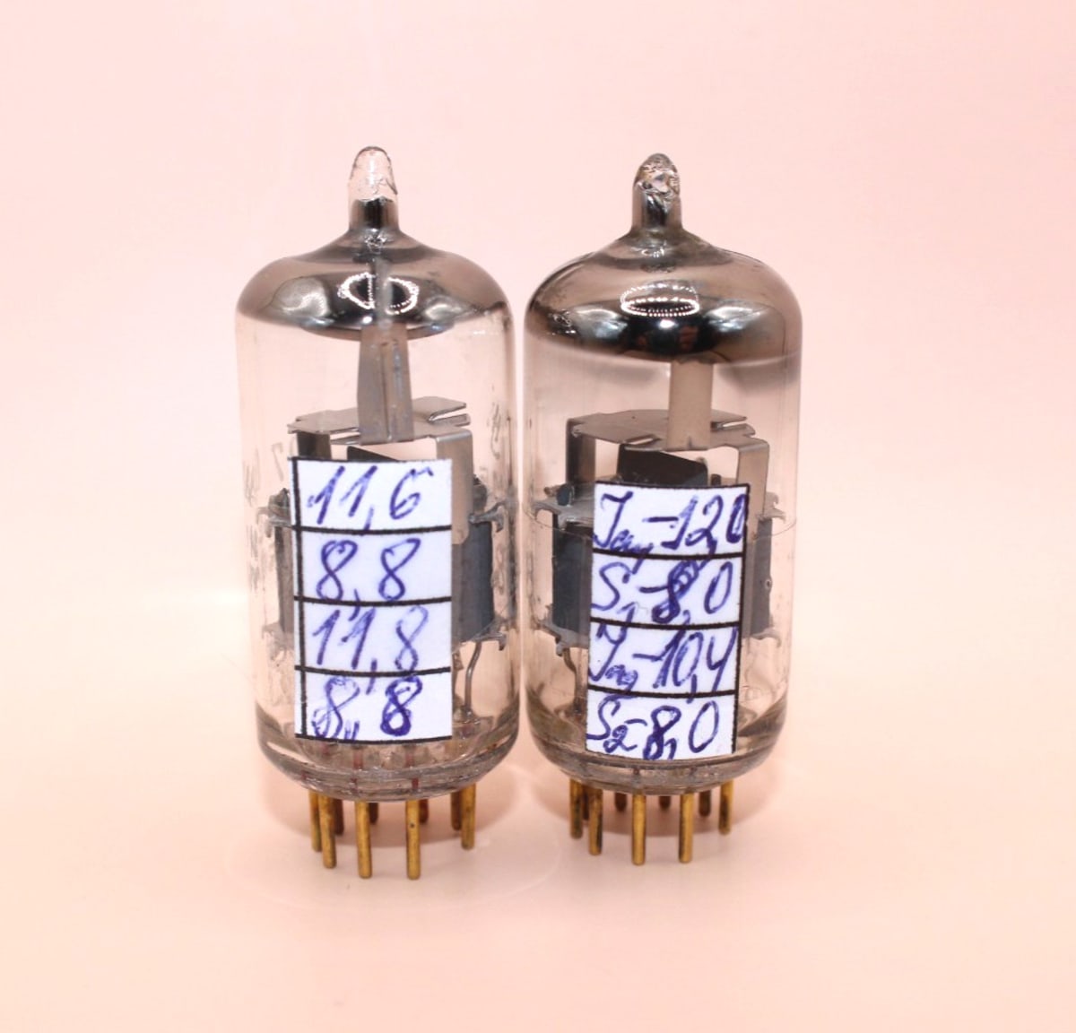 2x E88CC Siemens 6922 Gold Pin Class / Used / Tested / Matched pair - Image 2