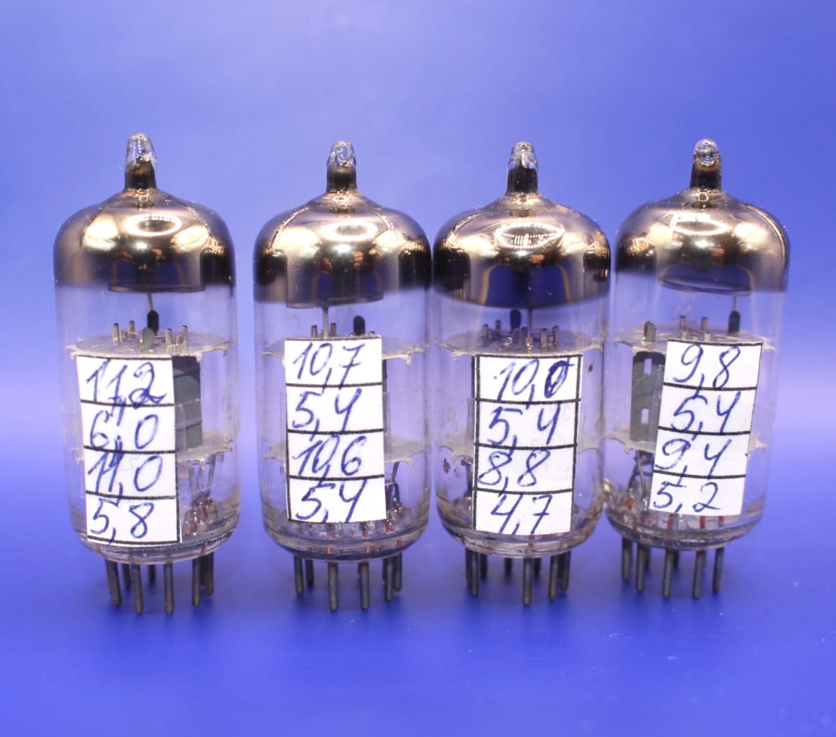 4x ECC81 Siemens / Tested / Used / Double Triode 12AT7 ECC801S Four tubes in lot - Image 2