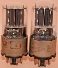 2x 6N9S ( 6Н9С ) = 6SL7 = 1579 MELZ Metal Base Matched Pair Tested Rare Triodes - Image 5