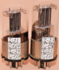 2x 6N9S ( 6Н9С ) = 6SL7 = 1579 MELZ Metal Base Matched Pair Tested Rare Triodes - Image 10