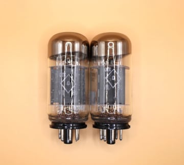 Matched pair of Soviet Reflector 6P3S-E output tubes