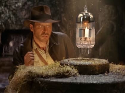 6N23P tube shown in a Holy Grail-style scene