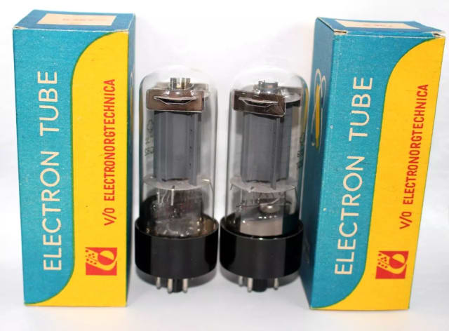 2x 6P3S / 6L6 / EL39 / 6CN5 / 5881 NOS / Matched Pair / Reflector / Same Date - Image 2