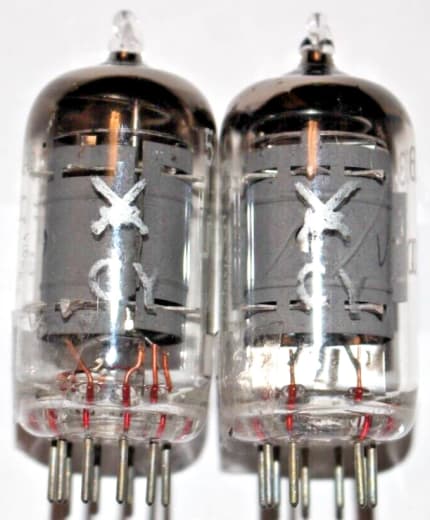 2x NOS EF86 Tesla Pentode Tube Tested Matched pair = EF806S / 6267 / 6J32P - Image 4