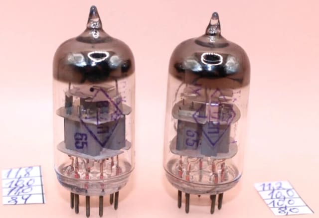 2x New 6N23P =E88CC Reflector Getter on the Wire Matched Pair Years 65 66 Rare - Image 8