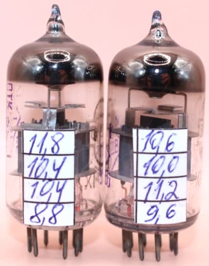 2x New 6N23P =E88CC Reflector Getter on the Wire Matched Pair Years 65 66 Rare - Image 7