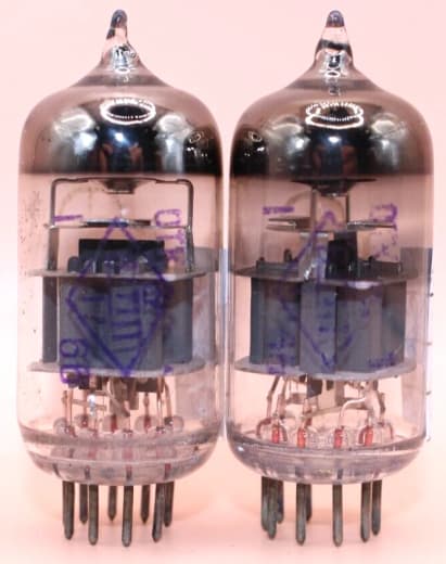 2x New 6N23P =E88CC Reflector Getter on the Wire Matched Pair Years 65 66 Rare - Image 2