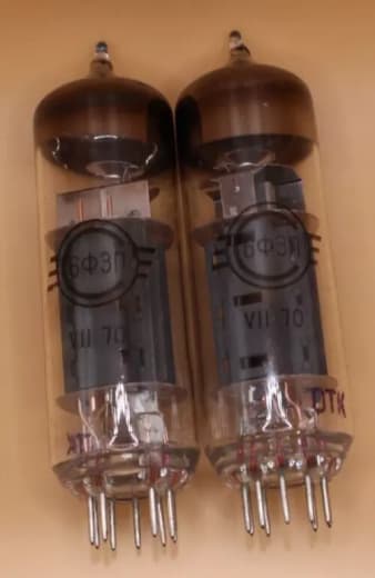 2x 6F3P / 6Ф3П ~6BM8 ~ECL82 Triode-Pentode Tube / Matched Pair / NOS / Same Date - Image 5