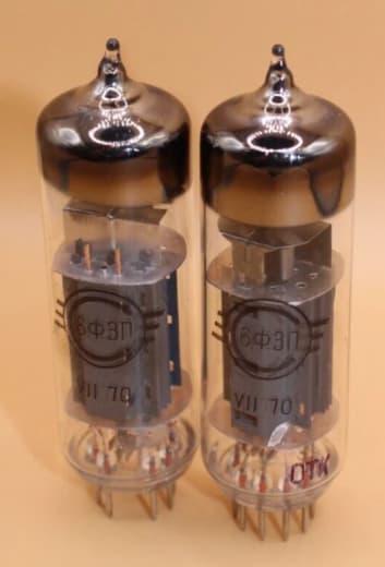 2x 6F3P / 6Ф3П ~6BM8 ~ECL82 Triode-Pentode Tube / Matched Pair / NOS / Same Date - Image 3