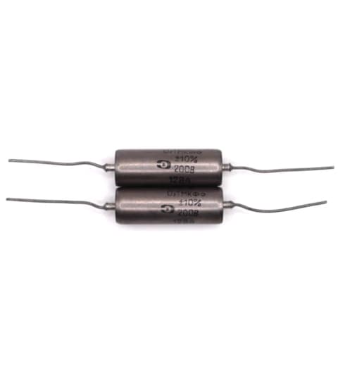 2x K40Y-9 K40U-9 0.1uF 200V Audio Capacitors Paper in Oil PIO / NOS / Tested