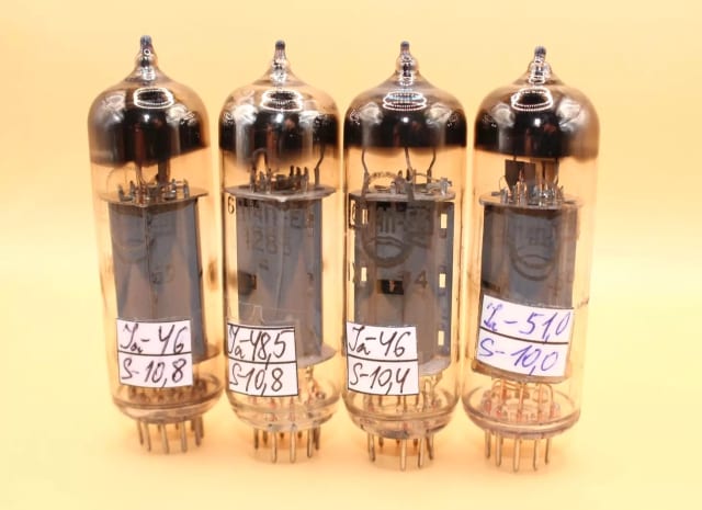 4X 6P14P-EV 6BQ5 EL84M Soviet Pentodes Slightly Used / Tested / Matched Quad