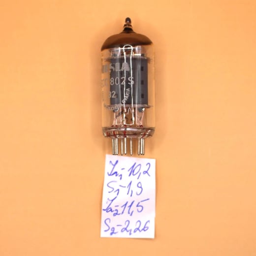 1x Tesla ECC802S Tested NOS Double Triode = 12AU7 , E82CC , ECC82 - Image 5