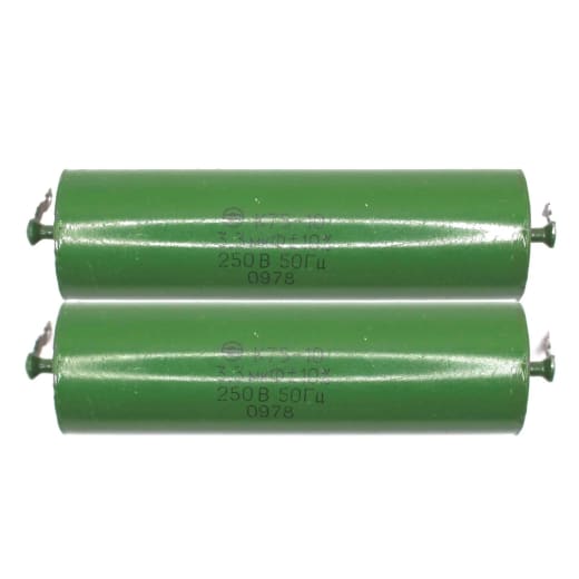 2x K75-10 3.3uF 250V USSR Hybrid Audio Capacitors Paper in Oil PIO / NOS