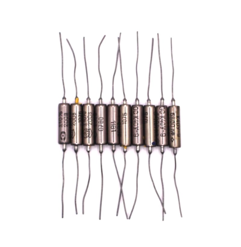 10x K40Y-9 K40U-9 6800pF 6.8nF 200V Audio Capacitors Paper in Oil PIO NOS Tested