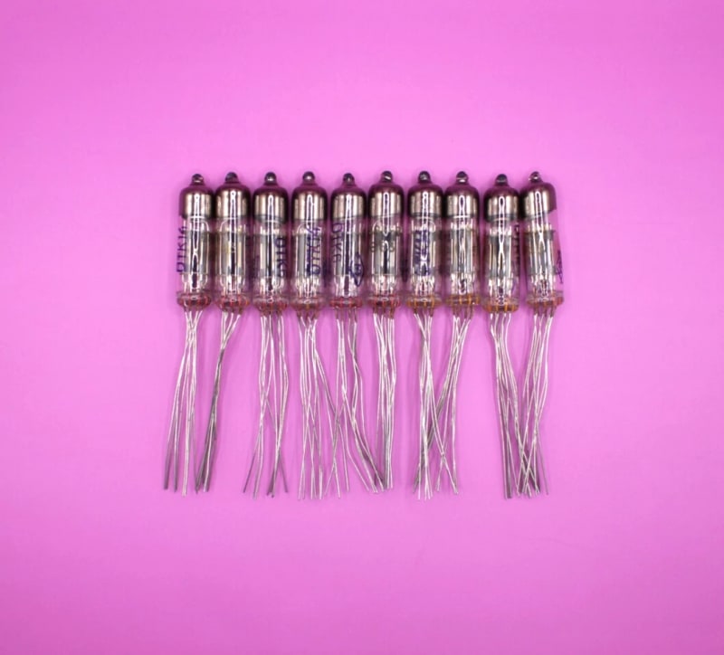 25x 6N16B-V 6Н16Б-В = 6021 ~ 6SN7 Double Triode Tubes / Gold Grid / NEW - Image 7