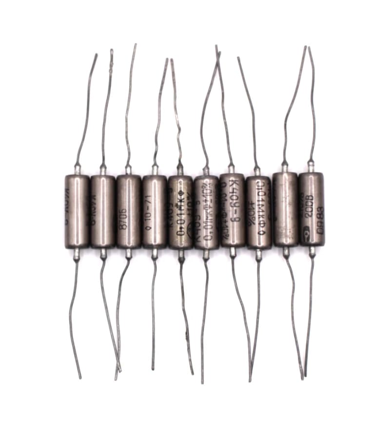 10x K40Y-9 K40U-9 0.01uF 200V Audio Capacitors Paper in Oil PIO / NOS / Tested