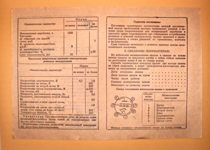 2x 6P30B 6П30Б Miniature Output Pentode New / Same Date / NOS / OTK / 2pcs - Image 6