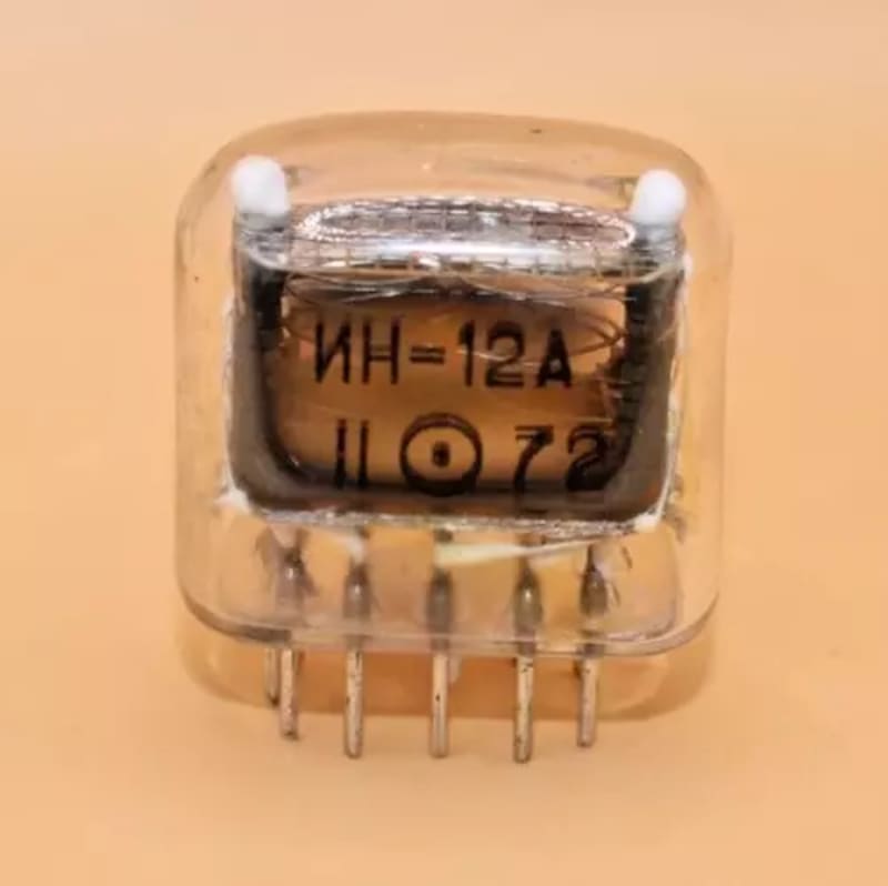 1x IN-12A or IN-12B ИН-12 Soviet Nixie Tubes for Clock / USED / Tested - Image 4