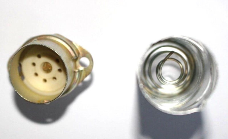 4x New PLK7-E60 (ПЛК7-Э60) 7 pin tube sockets with 50mm Alluminium shield 4 pcs - Image 2