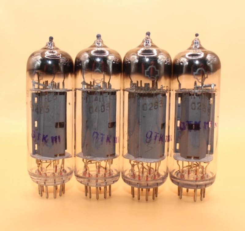 4X New 6P14P-EV 6BQ5 EL84M Nos Tested Matched Quad Soviet tubes Reflector