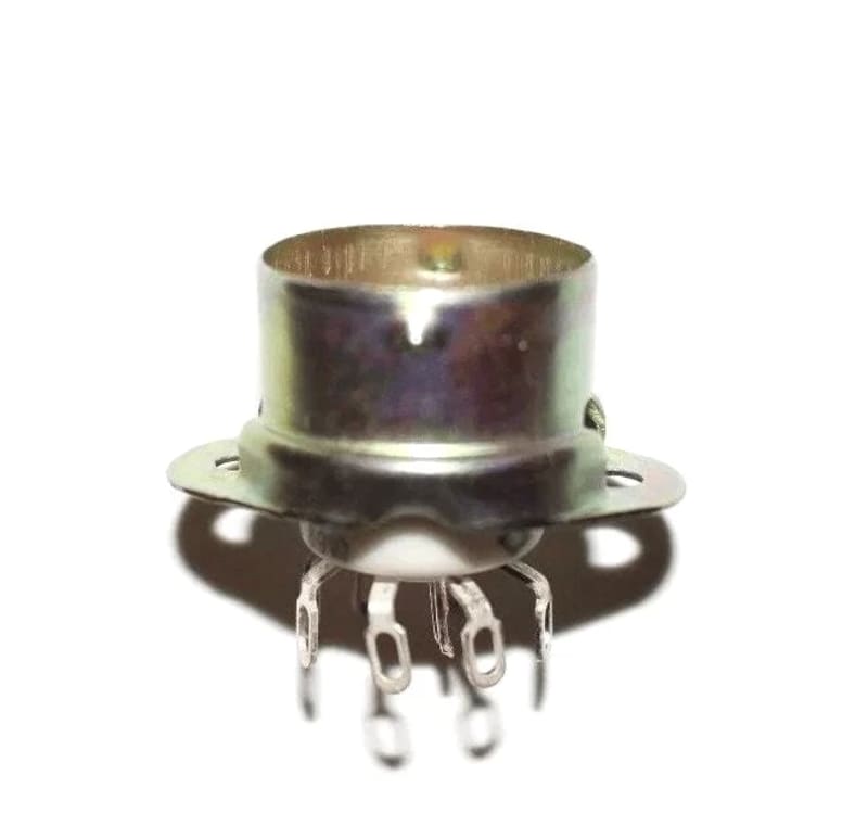 8x Ceramic Sockets 6J1P 6J2P EF95 6F32 6AK Alluminium Shield = PL7-2KE-46 7pin - Image 2
