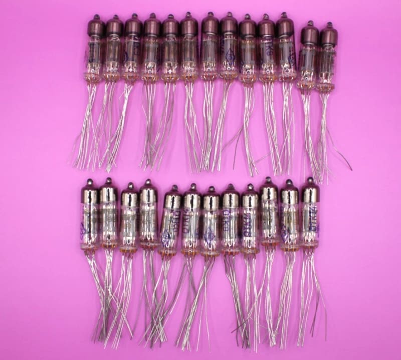 50x 6N16B-V 6Н16Б-В = 6021 ~ 6SN7 Double Triode Tubes / Gold Grid / NEW - Image 9